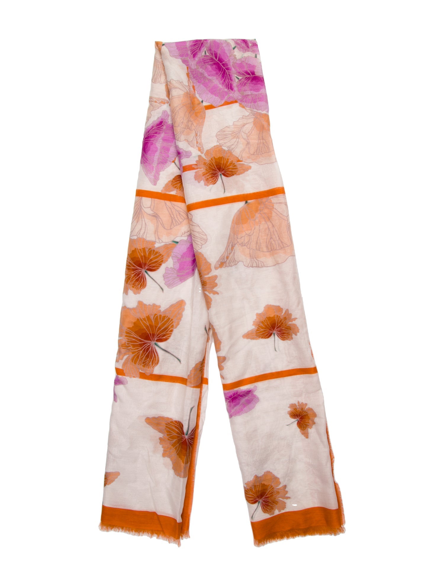 Franco Ferrari Floral Print Scarf