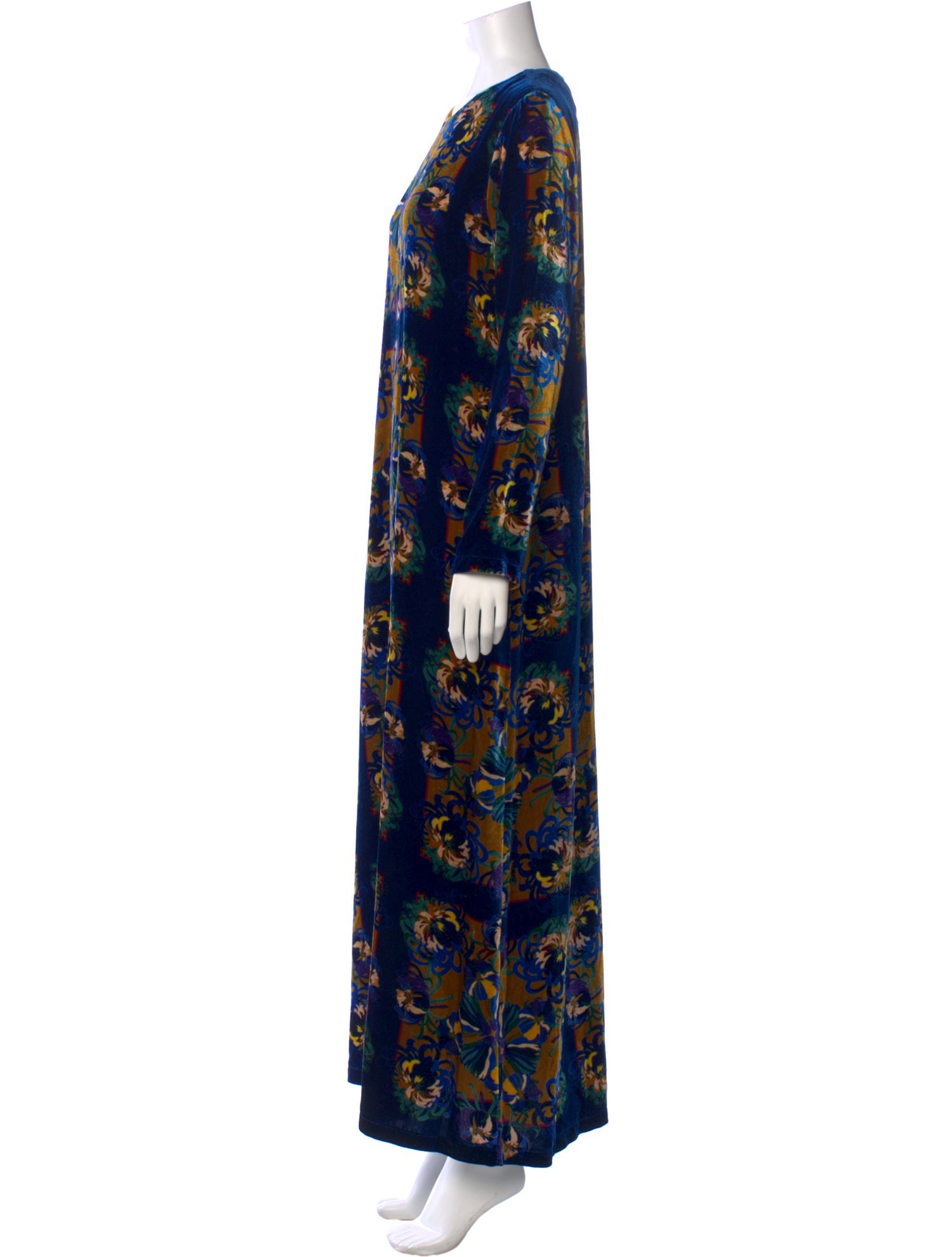 Franco Ferrari Floral Print Long Dress
