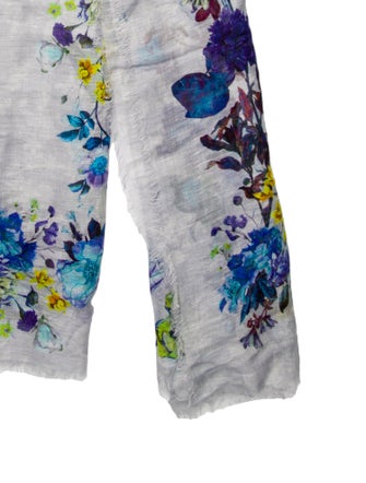 Franco Ferrari Silk Floral Print Scarf