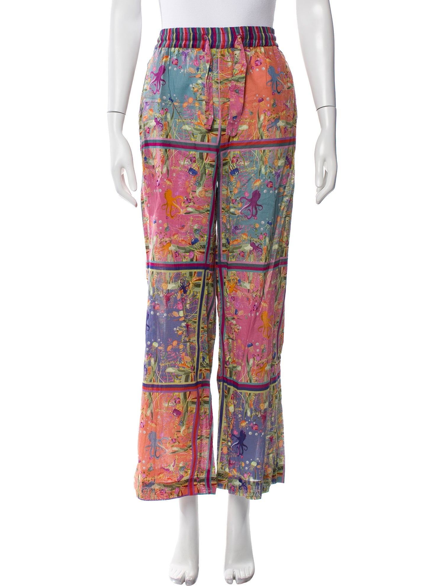 Franco Ferrari Printed Wide Leg Pants