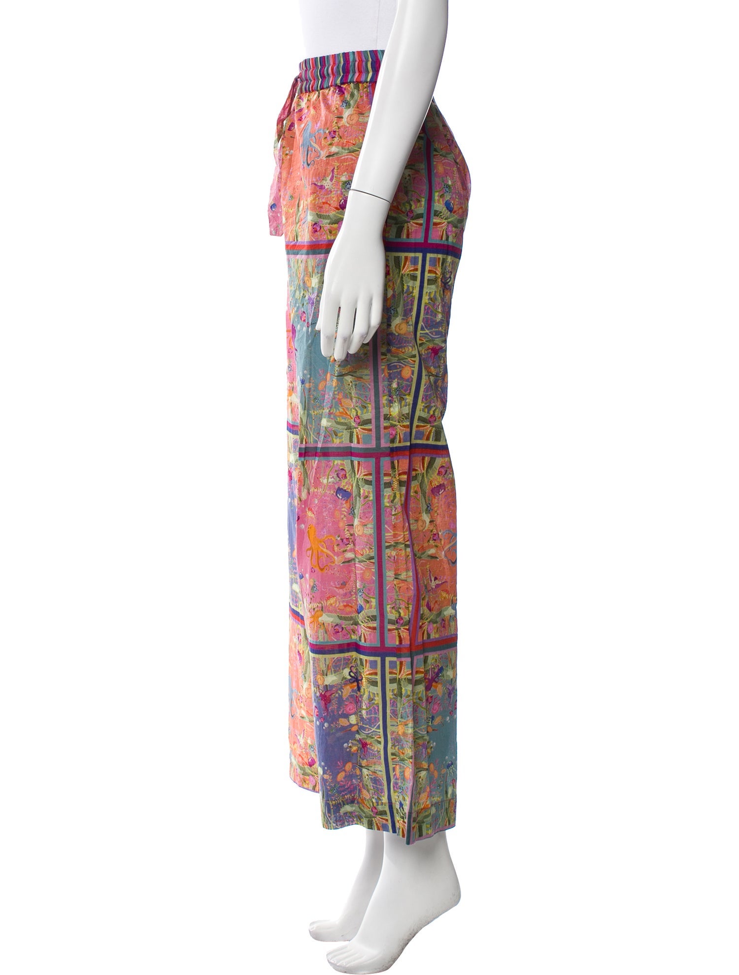 Franco Ferrari Printed Wide Leg Pants