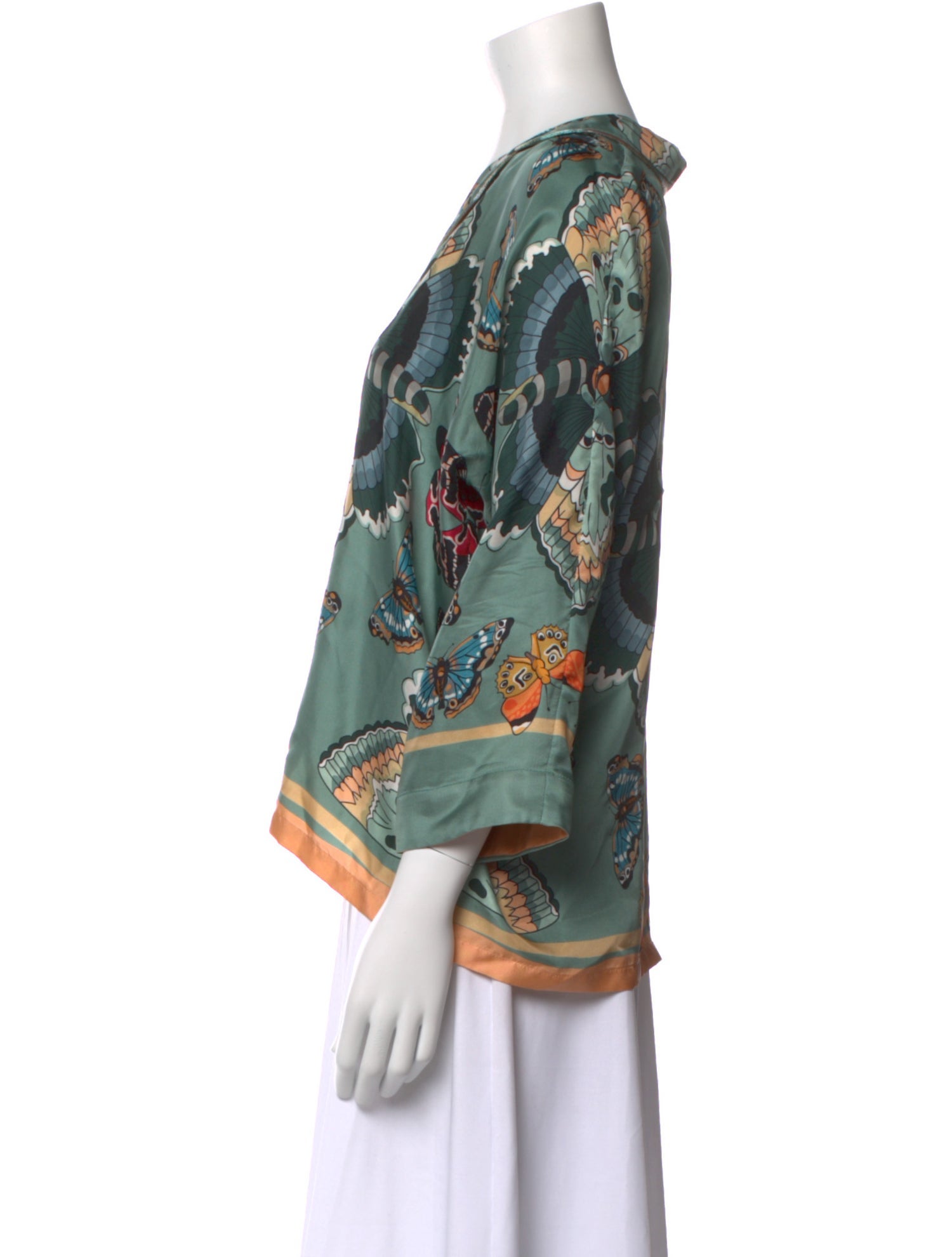 Franco Ferrari Silk Printed Blouse w/ Tags