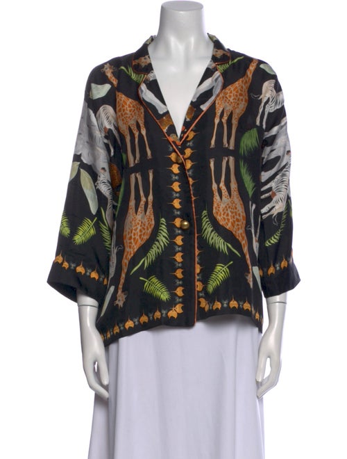 Franco Ferrari Silk Printed Blouse