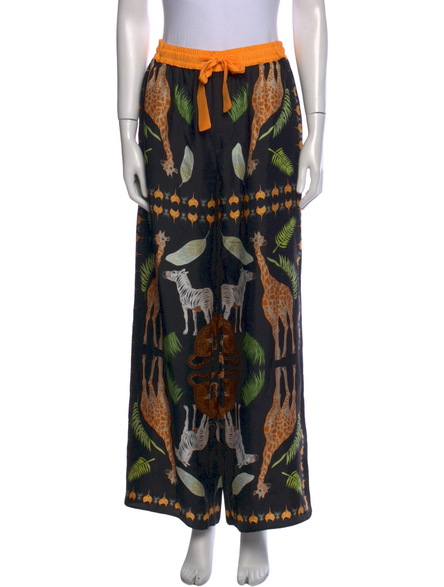 Franco Ferrari Silk Wide Leg Pants