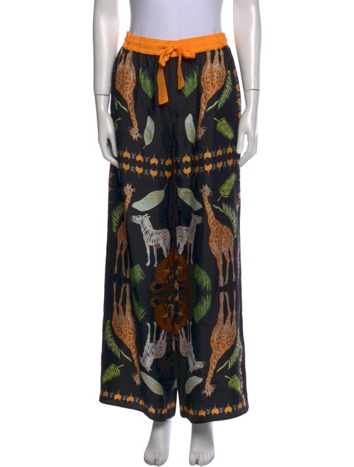 Franco Ferrari Silk Wide Leg Pants