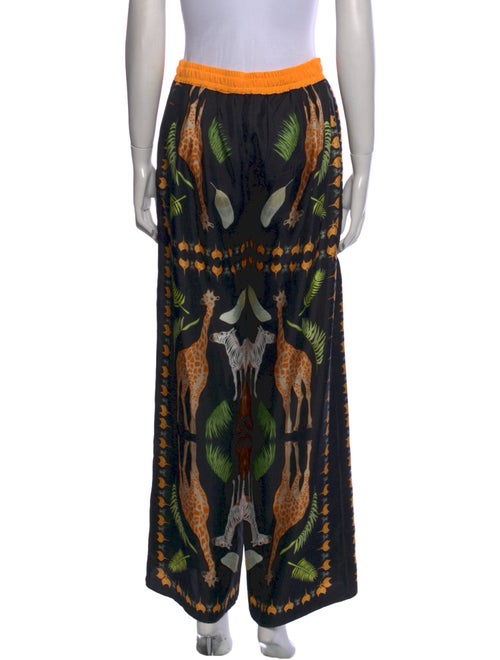 Franco Ferrari Silk Wide Leg Pants