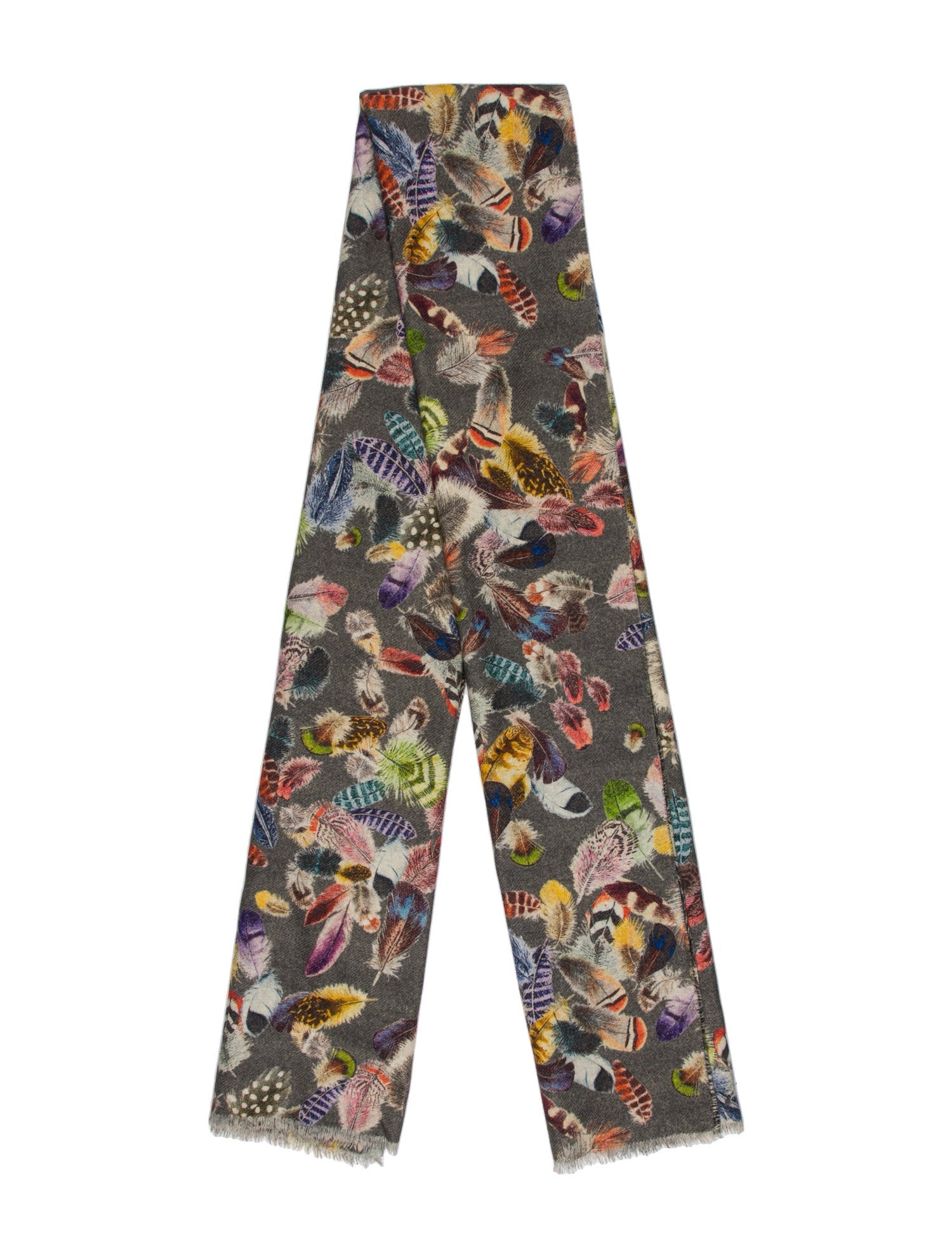 Franco Ferrari Cashmere Floral Print Scarf