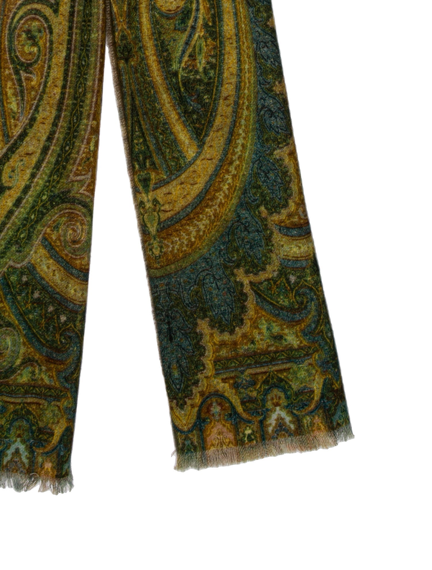 Franco Ferrari Cashmere Paisley Print Scarf