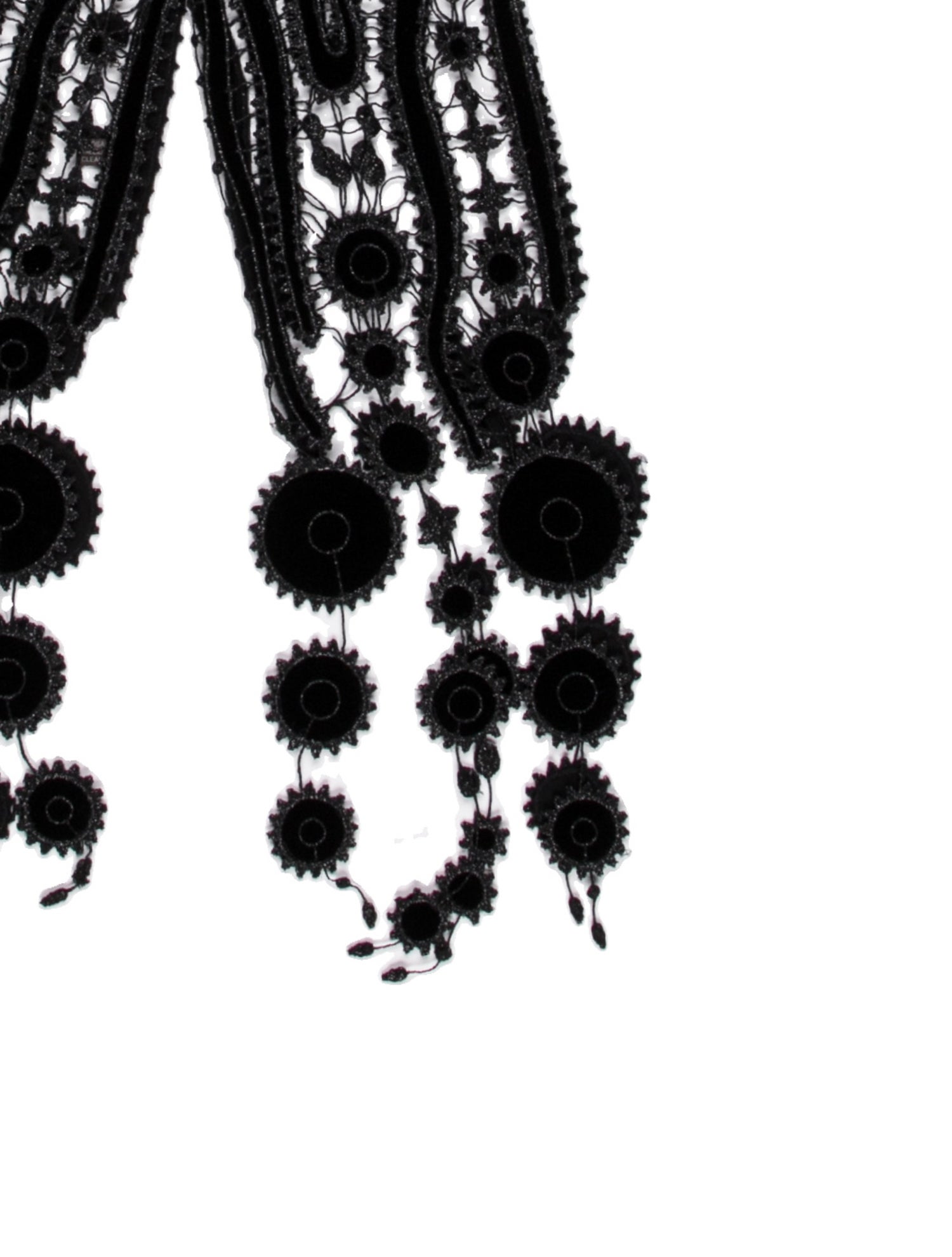 Franco Ferrari Silk Lace Pattern Scarf