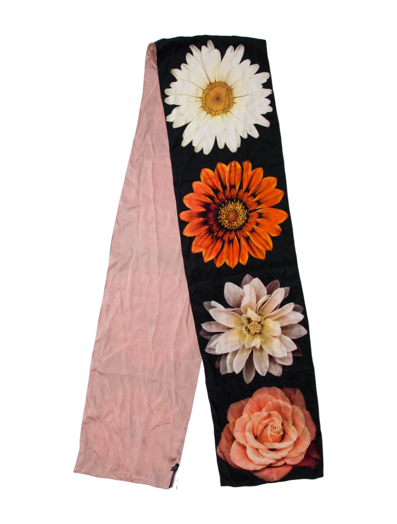 Franco Ferrari Silk Floral Print Scarf
