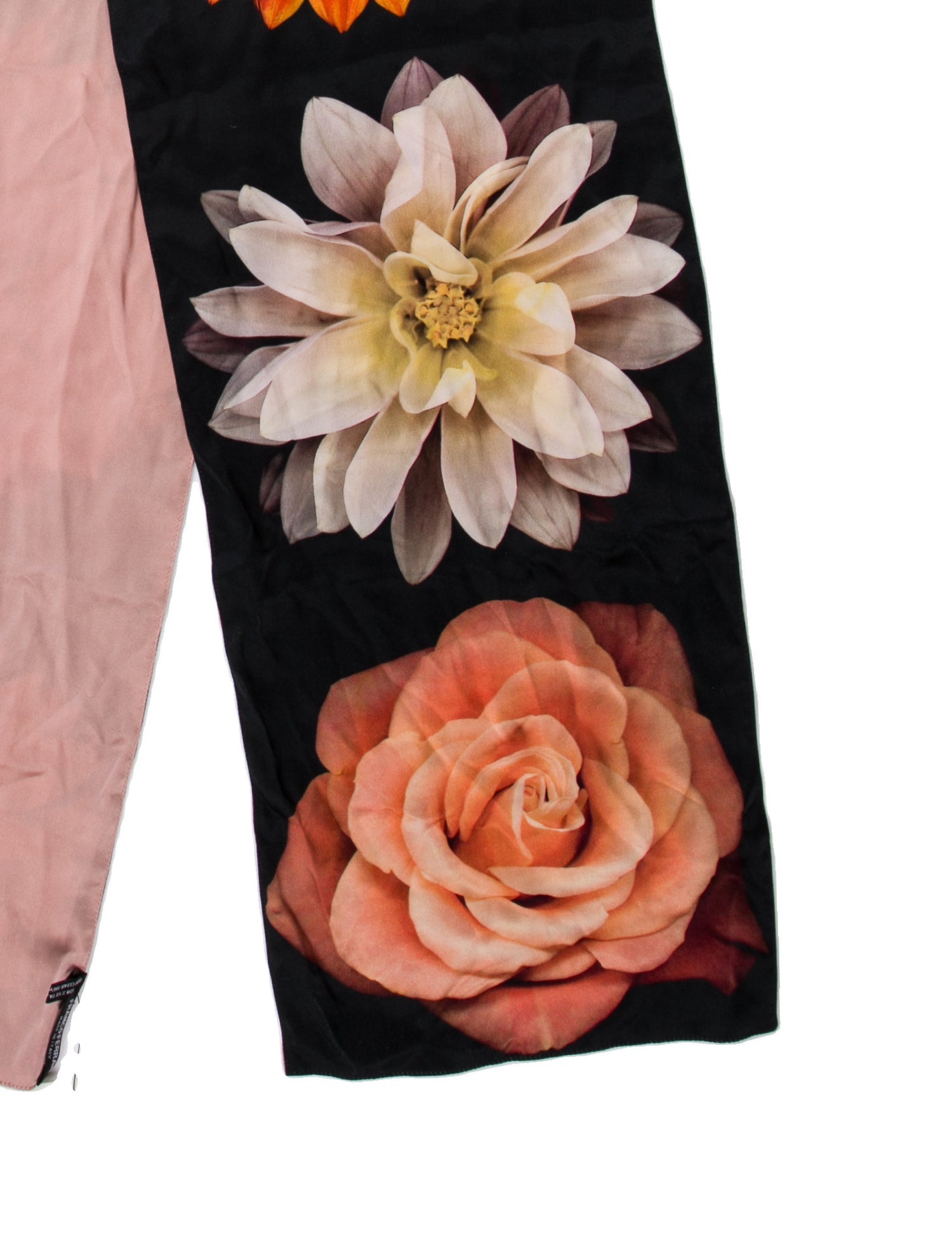 Franco Ferrari Silk Floral Print Scarf