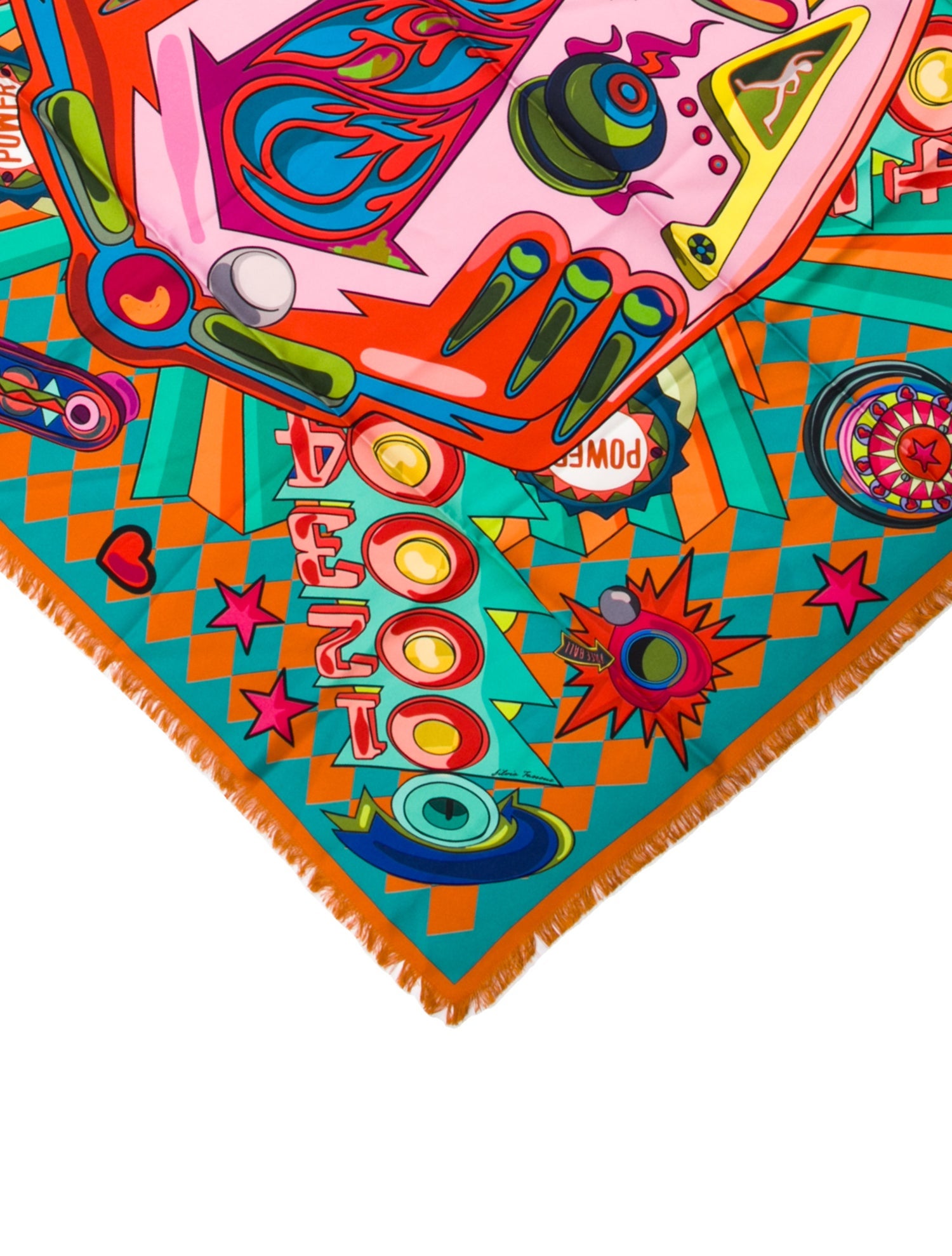 Franco Ferrari Silk Printed Scarf w/ Tags