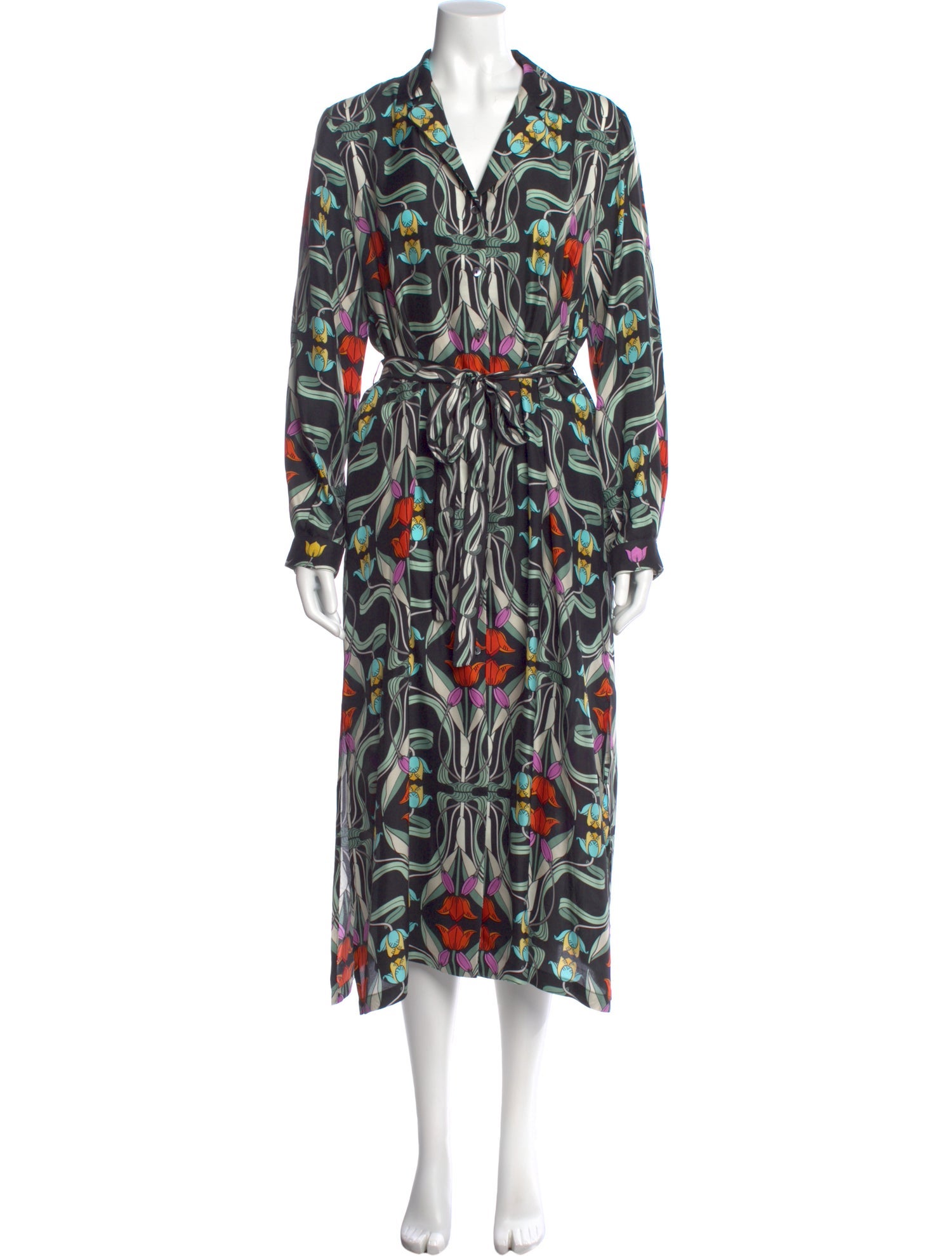 Franco Ferrari Silk Midi Length Dress