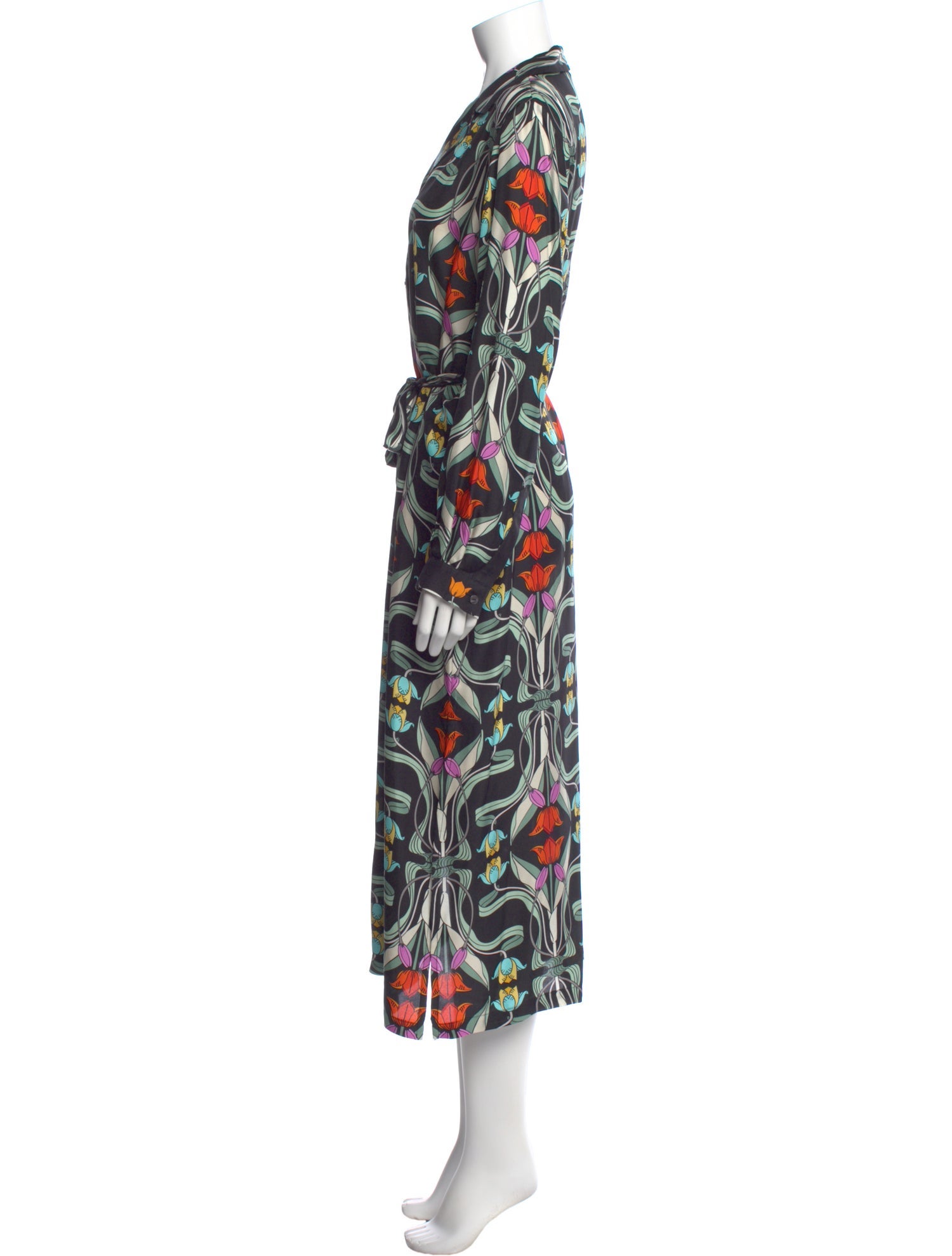 Franco Ferrari Silk Midi Length Dress