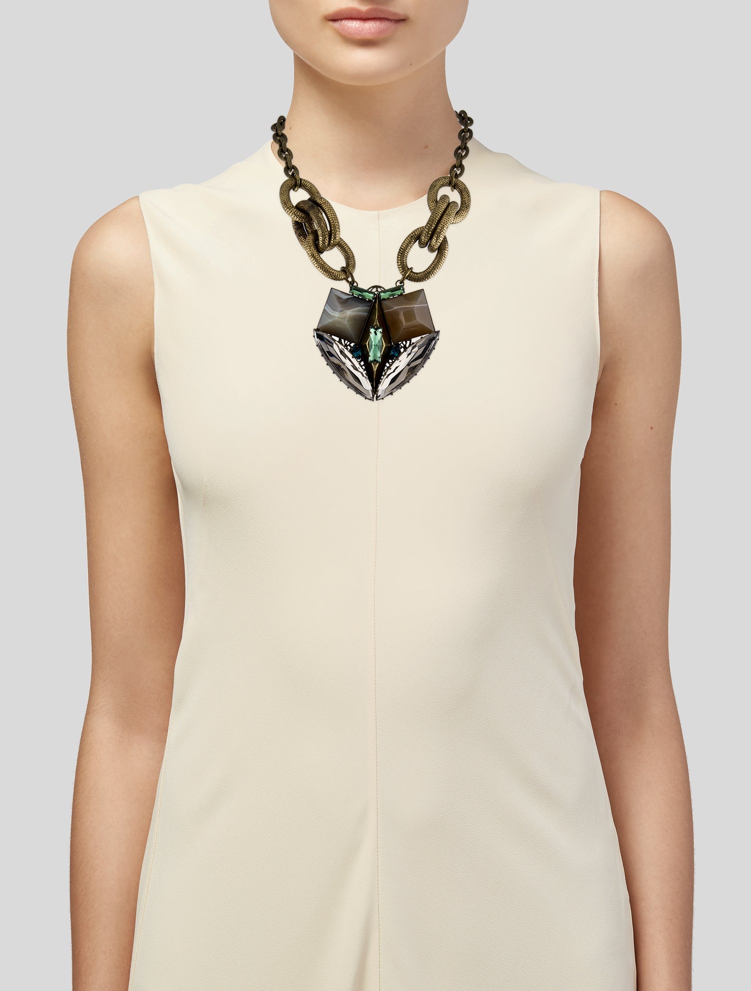 Anton Heunis Crystal & Resin Collar Necklace