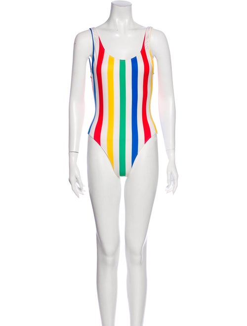 Solid & Striped Striped One-Piece White