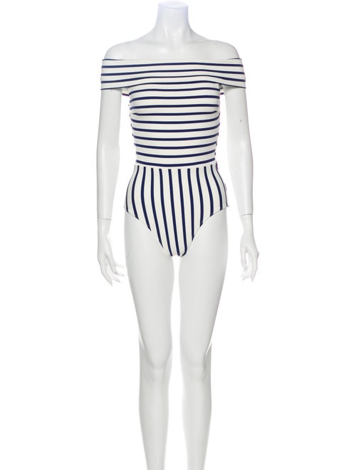 Solid & Striped Striped One-Piece White
