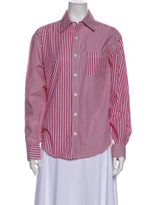 Solid & Striped Striped Long Sleeve Button-Up Top