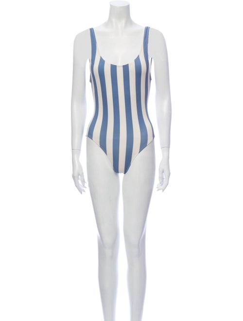 Solid & Striped Striped One-Piece Blue