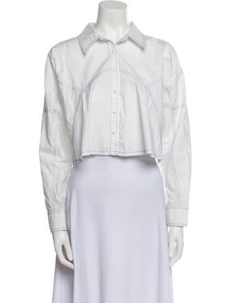 Solid & Striped Long Sleeve Crop Top