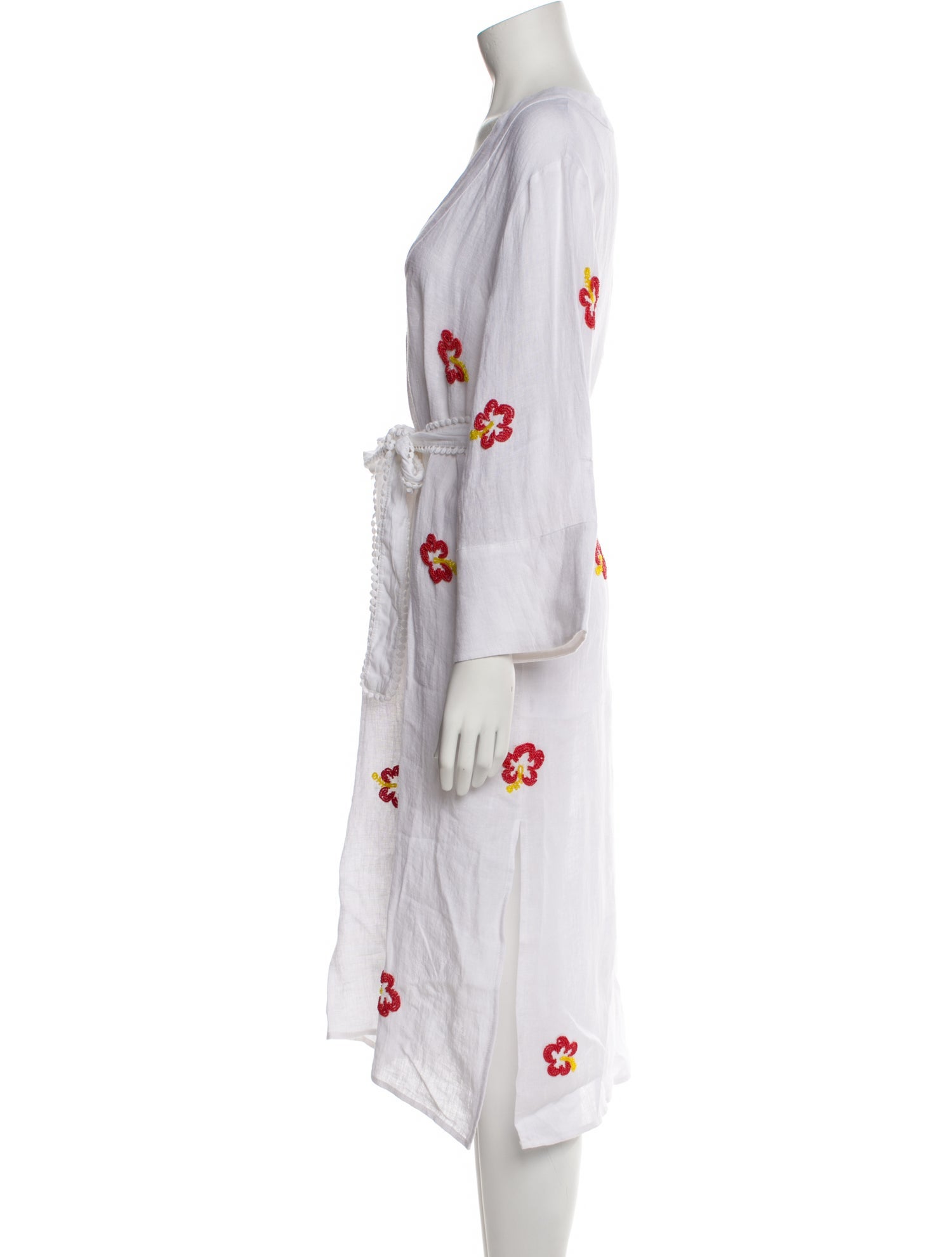 Solid & Striped Linen Midi Length Dress