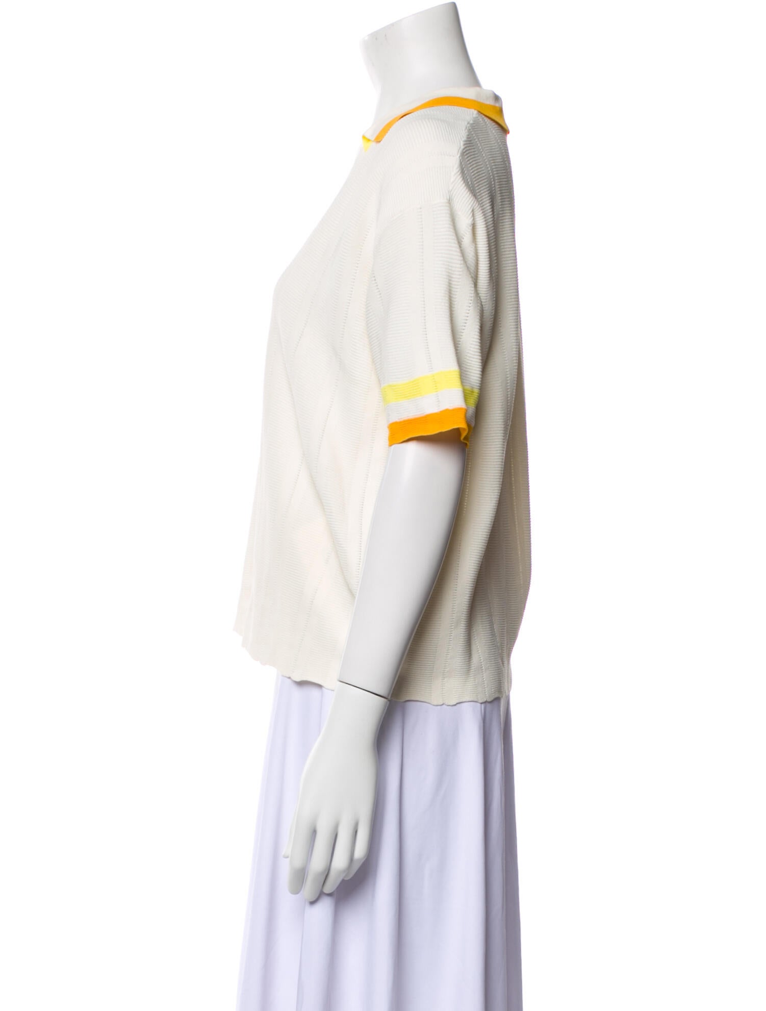 Solid & Striped Colorblock Pattern V-Neck Crop Top