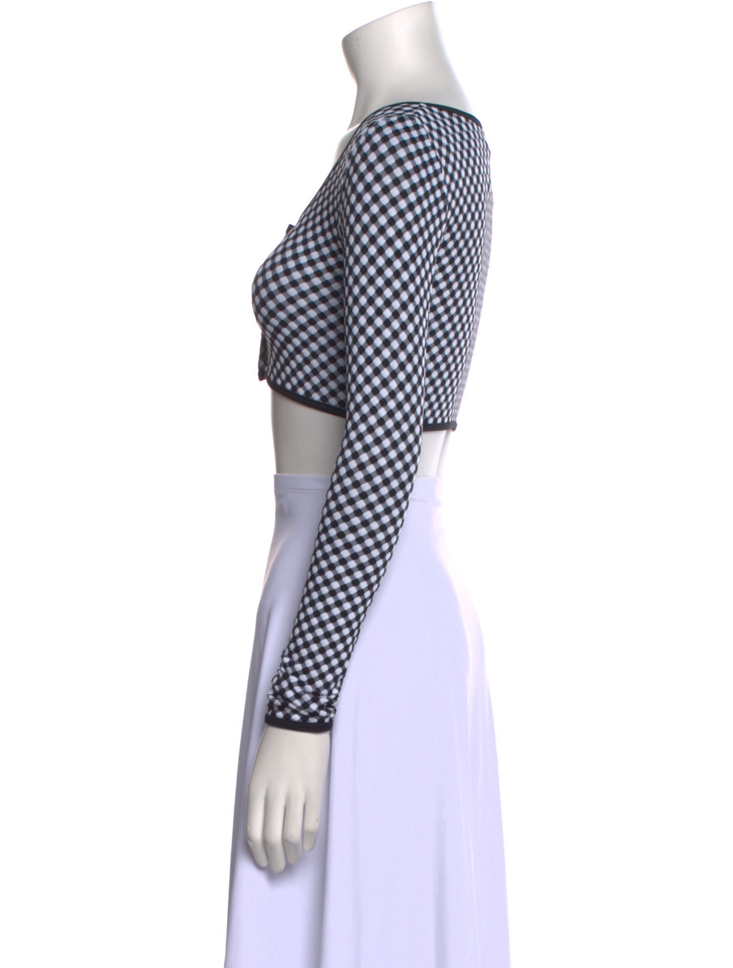 Solid & Striped Plaid Print Scoop Neck Sweater w/ Tags