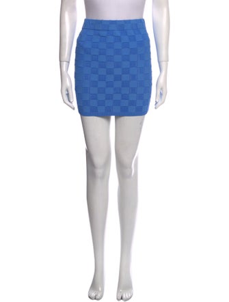 Solid & Striped Plaid Print Mini Skirt