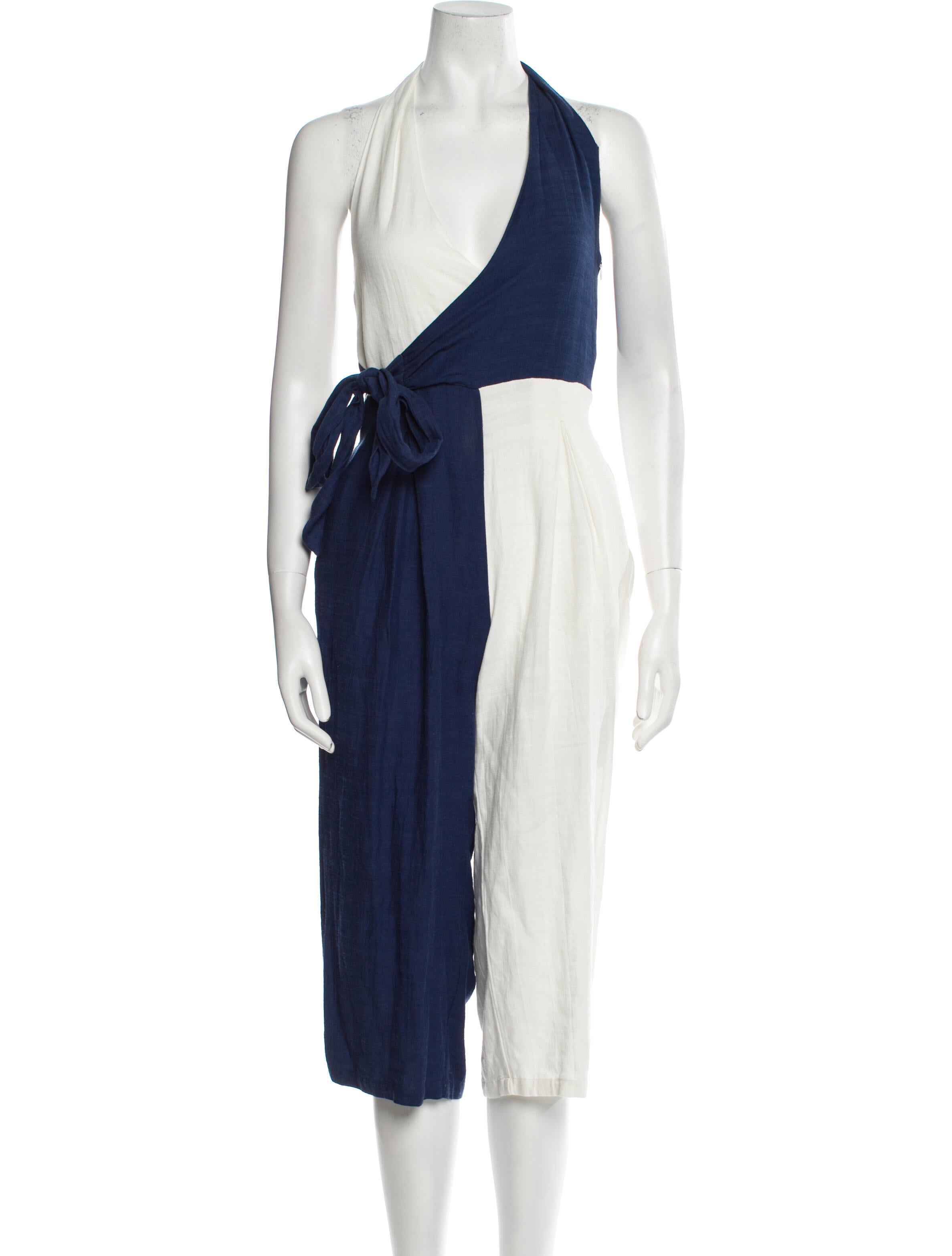 Solid & Striped Halterneck Jumpsuit
