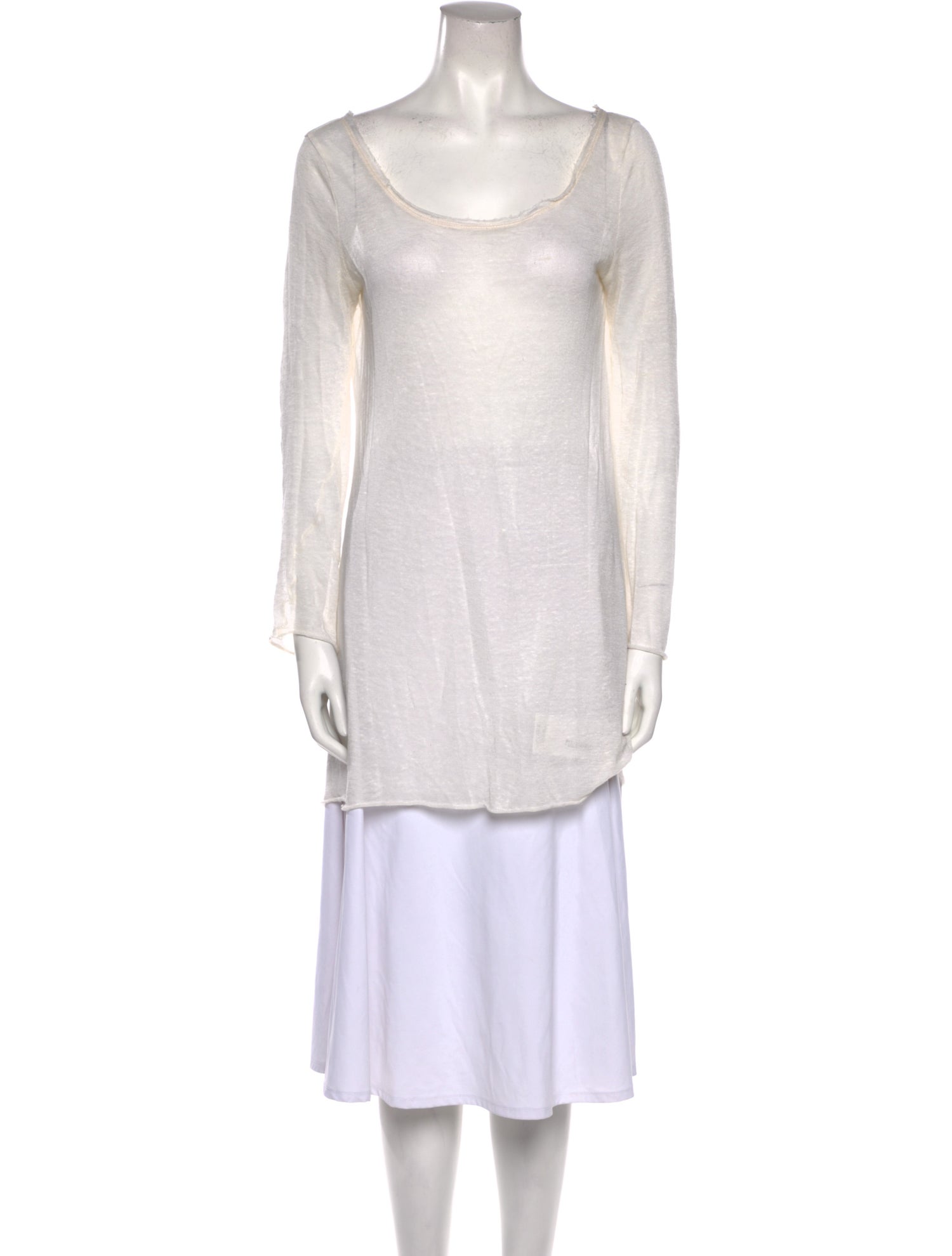 Solid & Striped Linen Scoop Neck Sweater