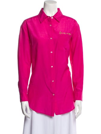 Solid & Striped Long Sleeve Button-Up Top