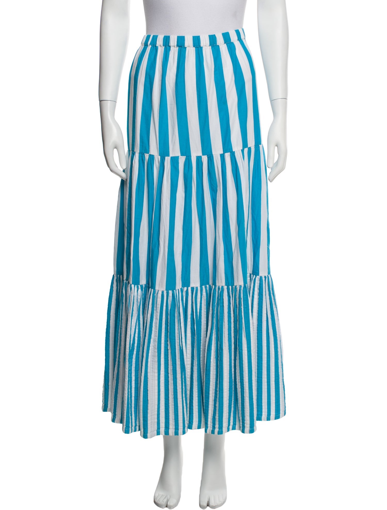 Solid & Striped Striped Midi Length Skirt