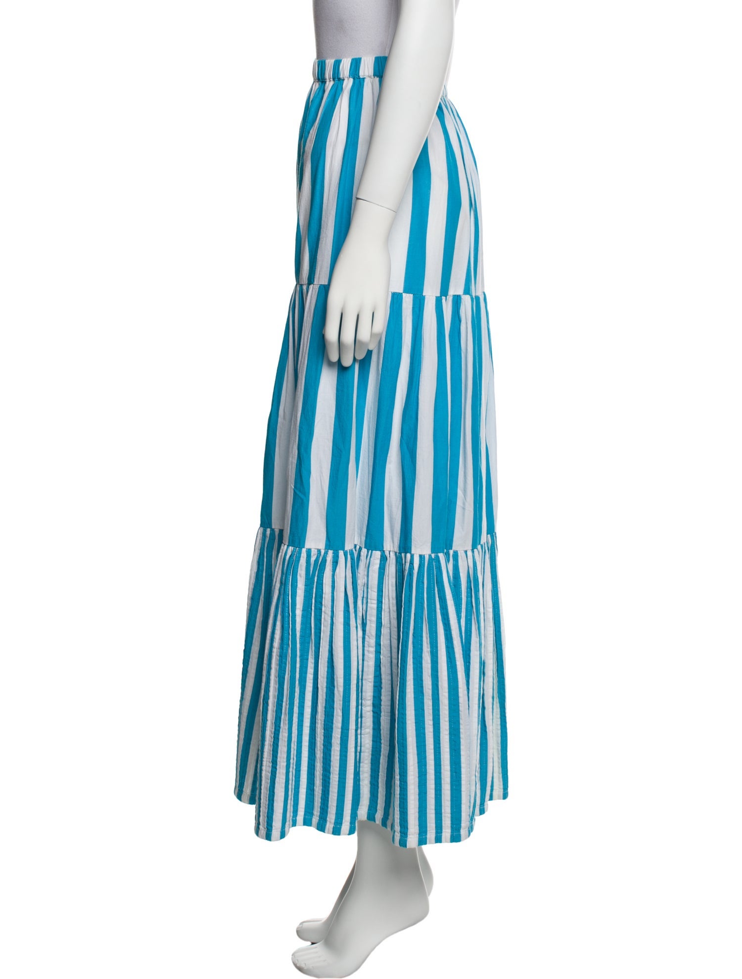 Solid & Striped Striped Midi Length Skirt