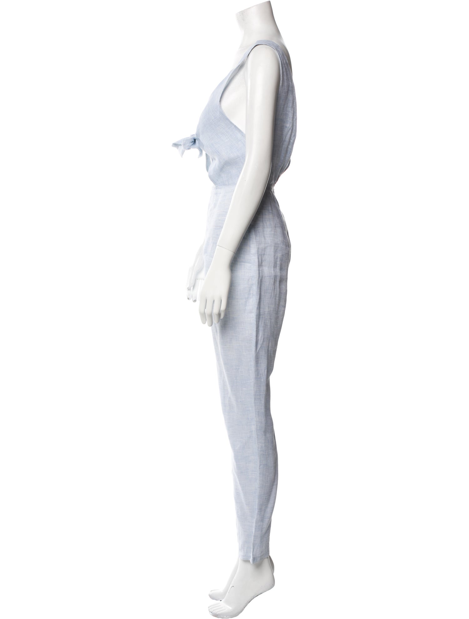 Solid & Striped Plunge Neckline Jumpsuit