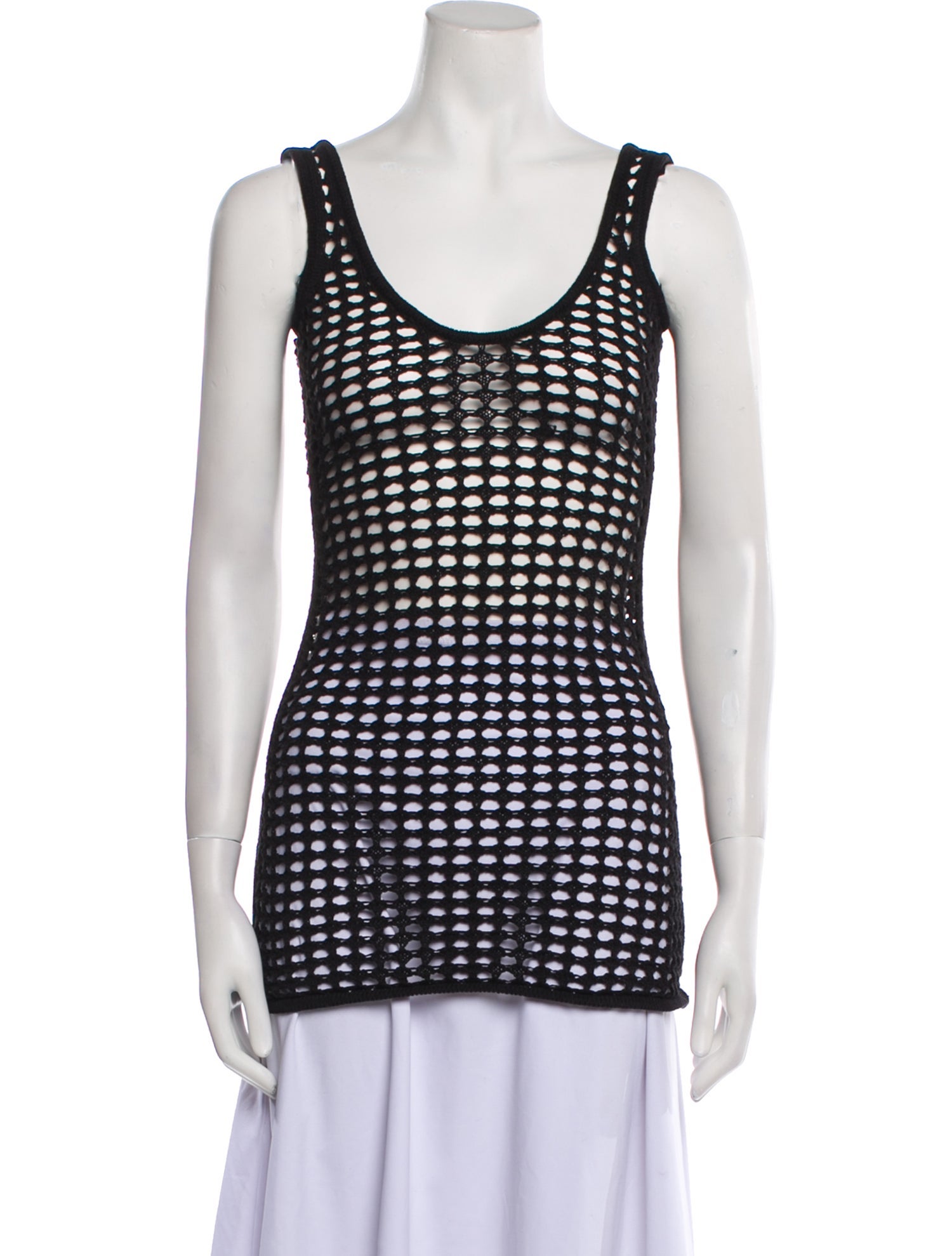 Solid & Striped Scoop Neck Sleeveless Top