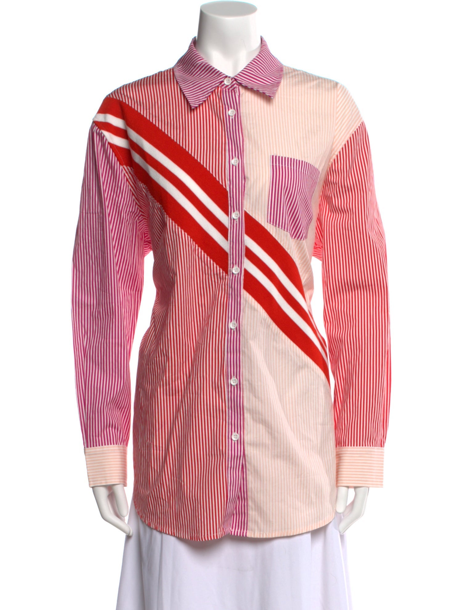 Solid & Striped Striped Long Sleeve Button-Up Top