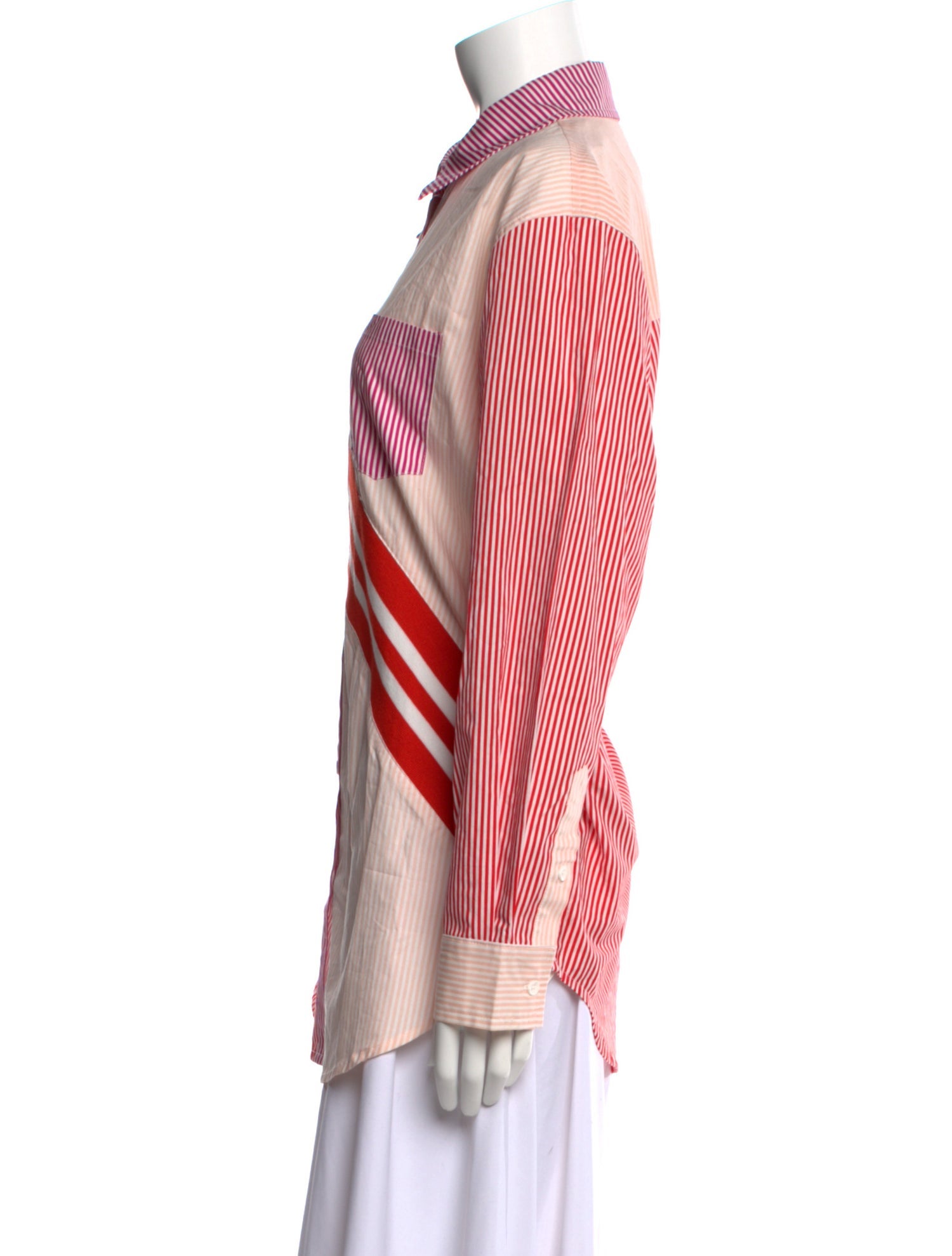 Solid & Striped Striped Long Sleeve Button-Up Top