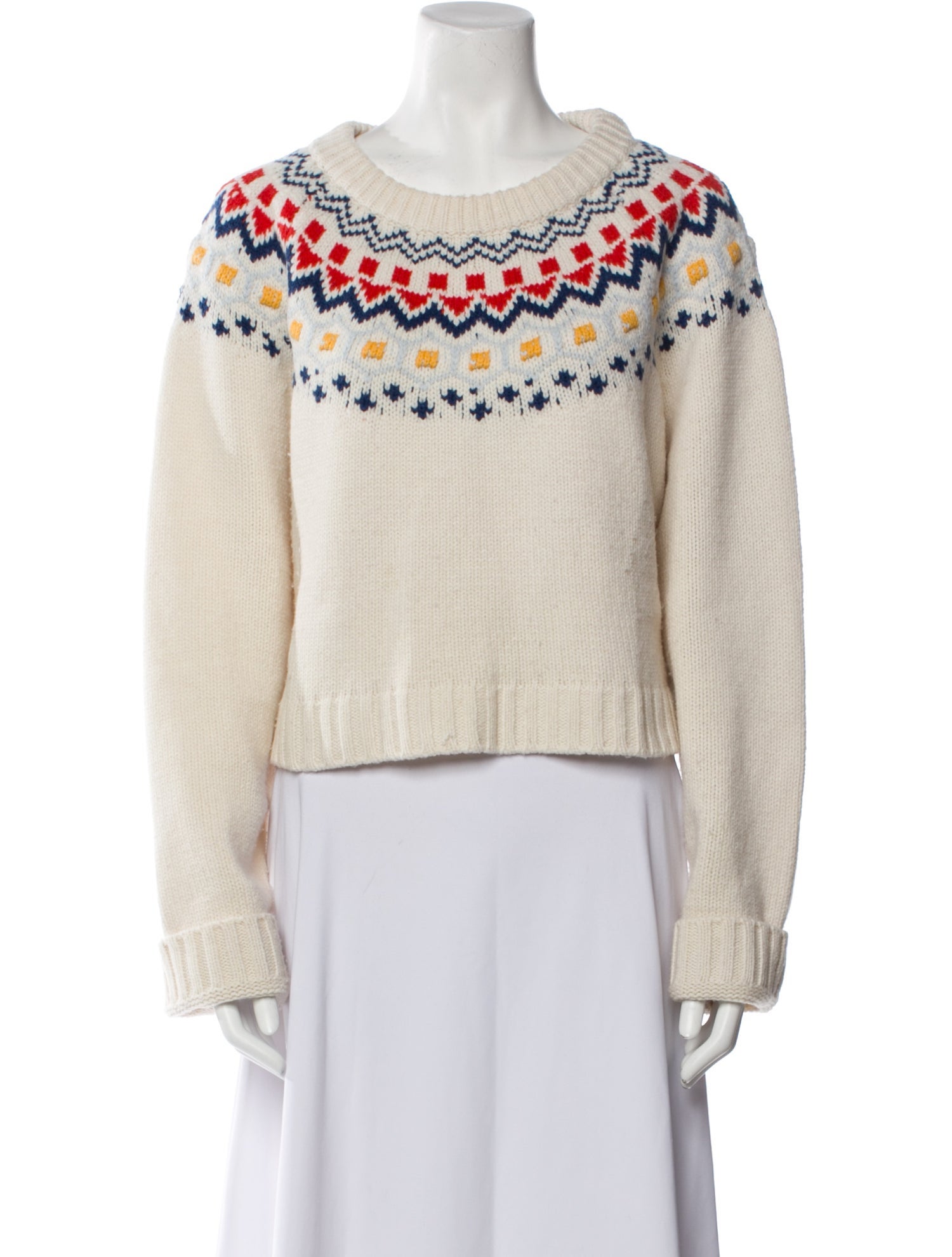 Solid & Striped Wool Crew Neck Sweater