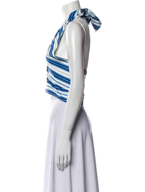 Solid & Striped Striped Plunge Neckline Crop Top