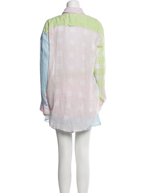 Solid & Striped Plaid Print Ruffle Embellishment Skirt Set