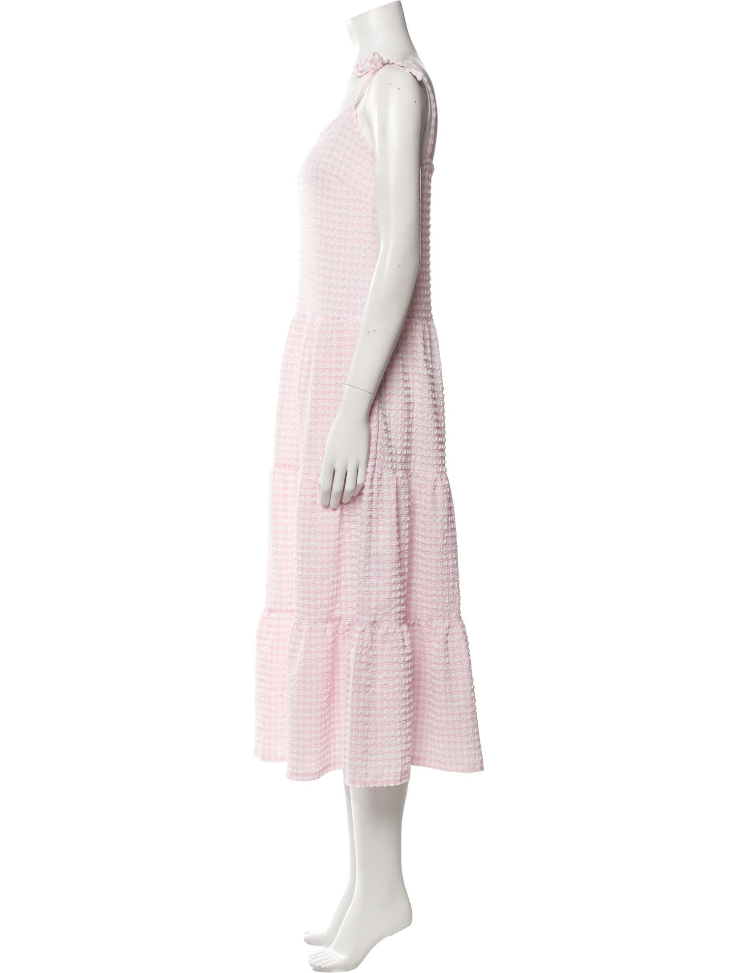 Solid & Striped Scoop Neck Midi Length Dress