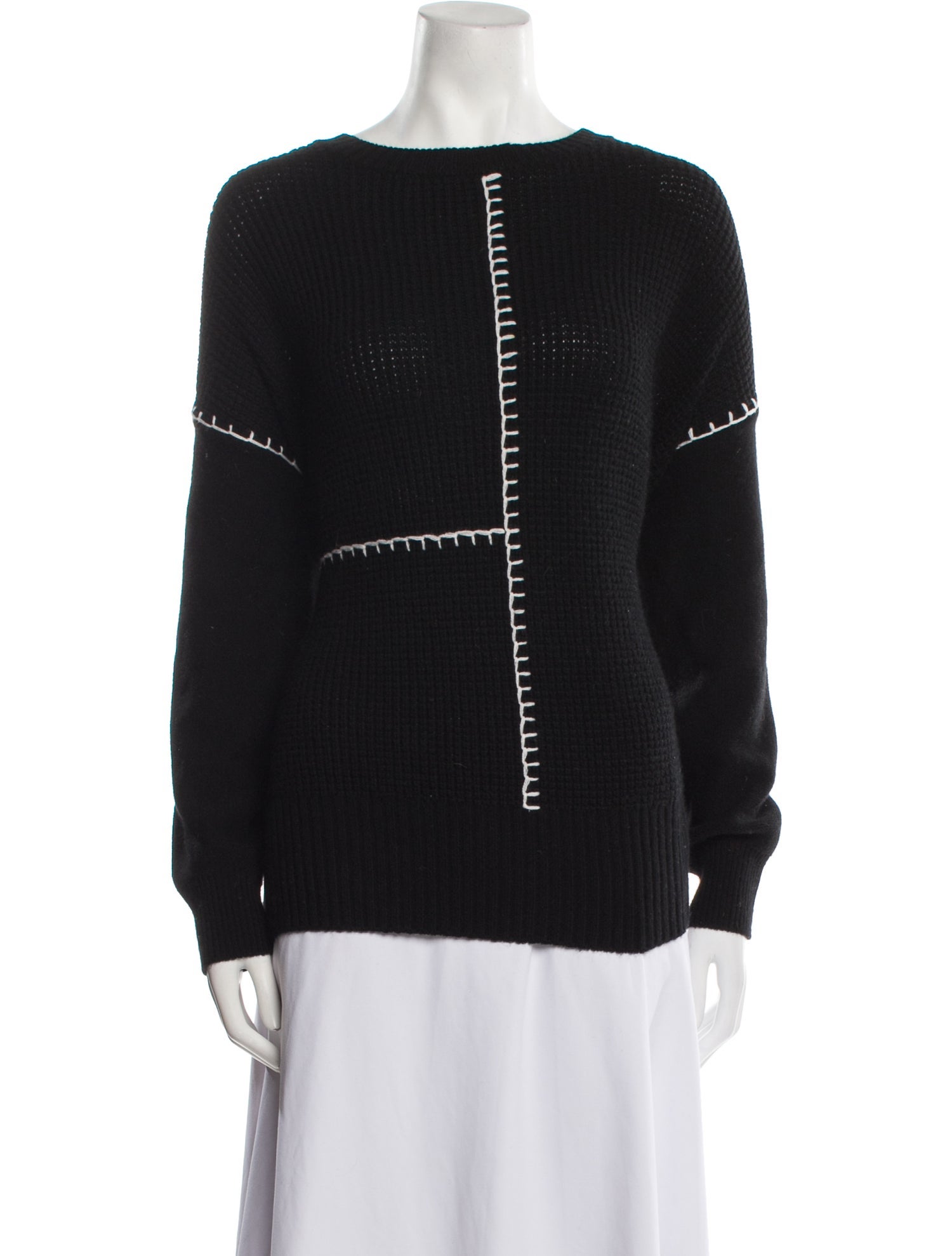 Solid & Striped Wool Bateau Neckline Sweater