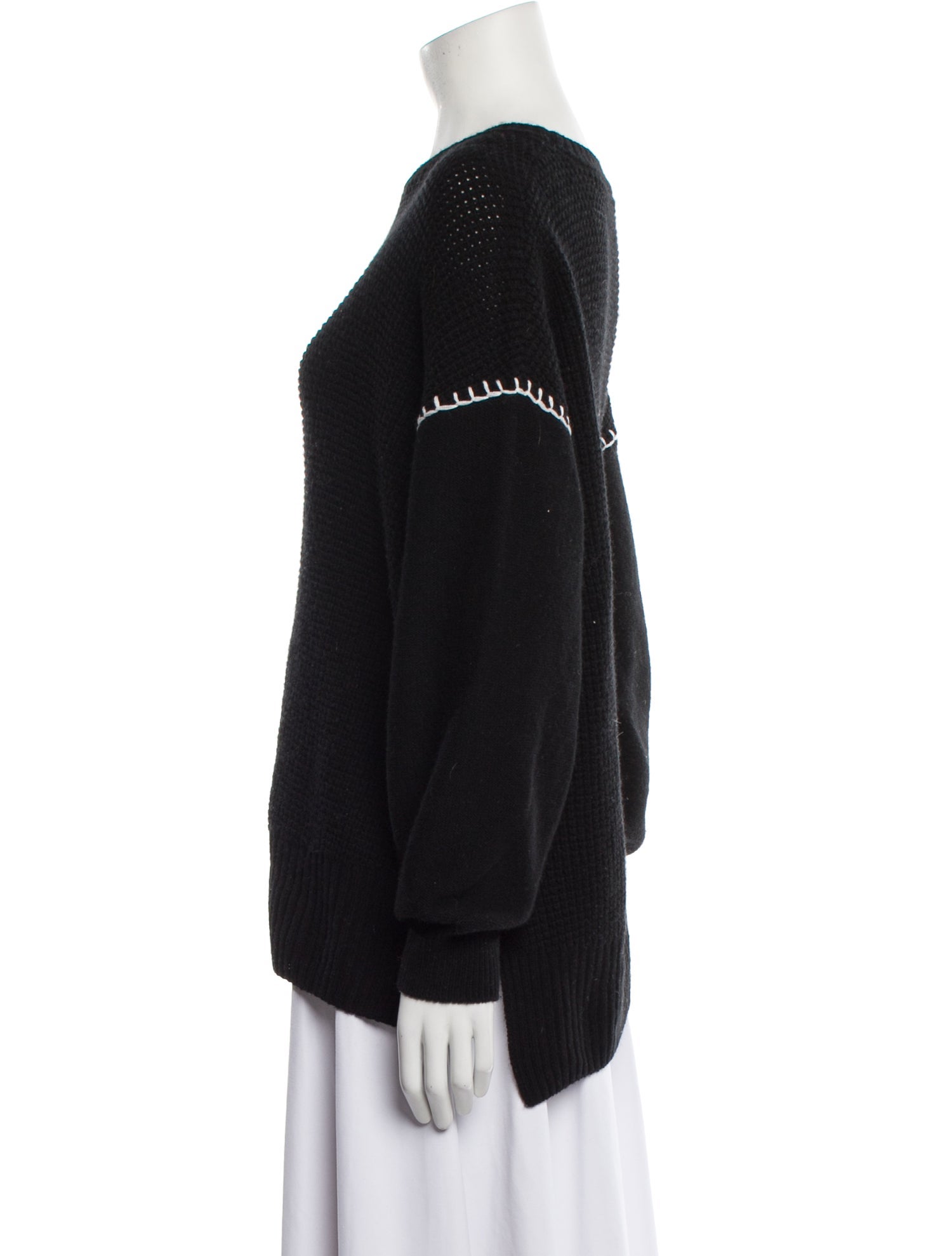 Solid & Striped Wool Bateau Neckline Sweater