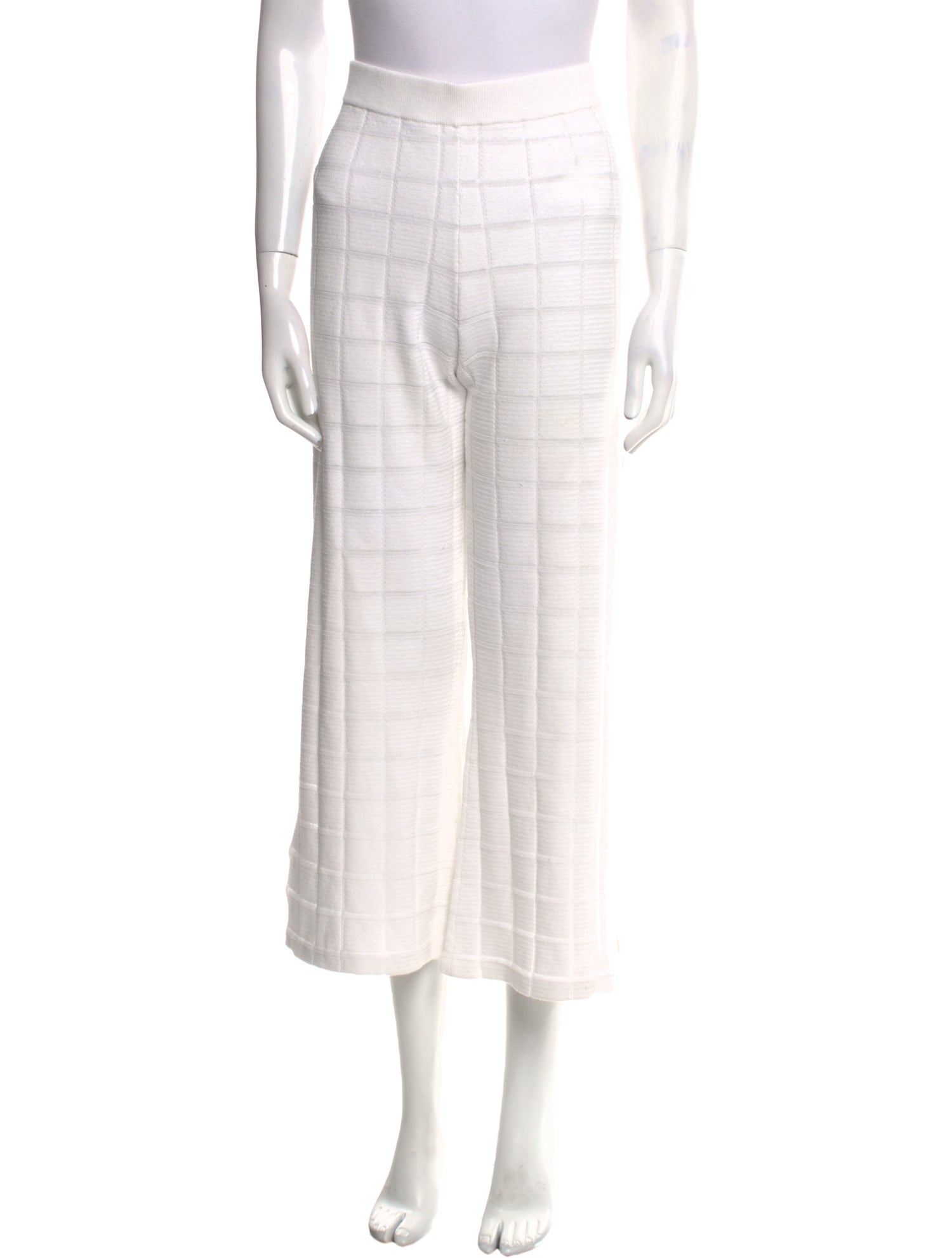 Solid & Striped Plaid Print Wide Leg Pants