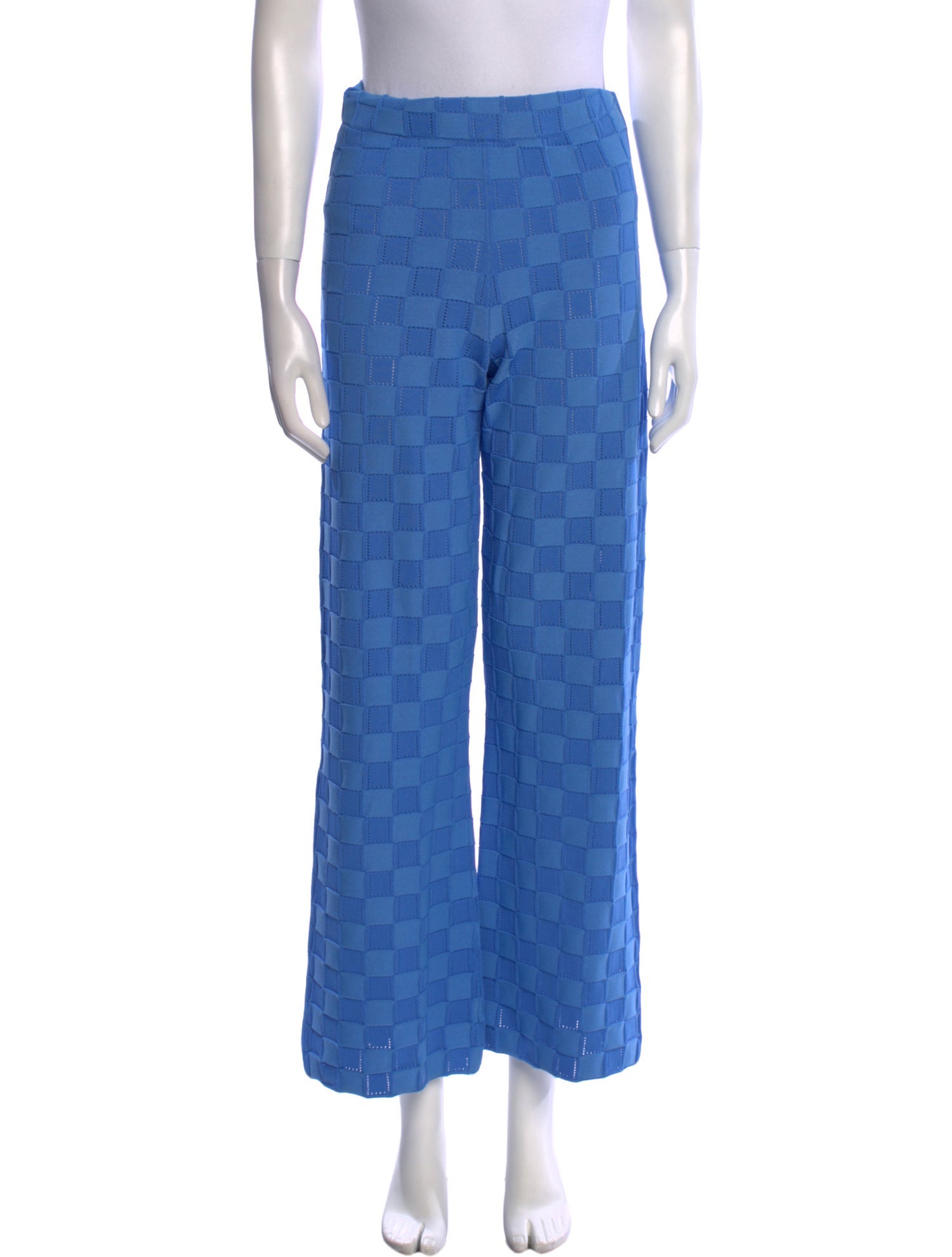 Solid & Striped Plaid Print Wide Leg Pants