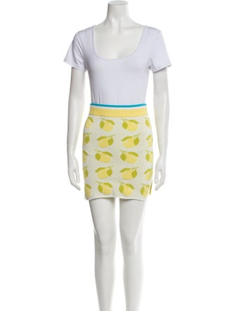 Solid & Striped Printed Skirt Set