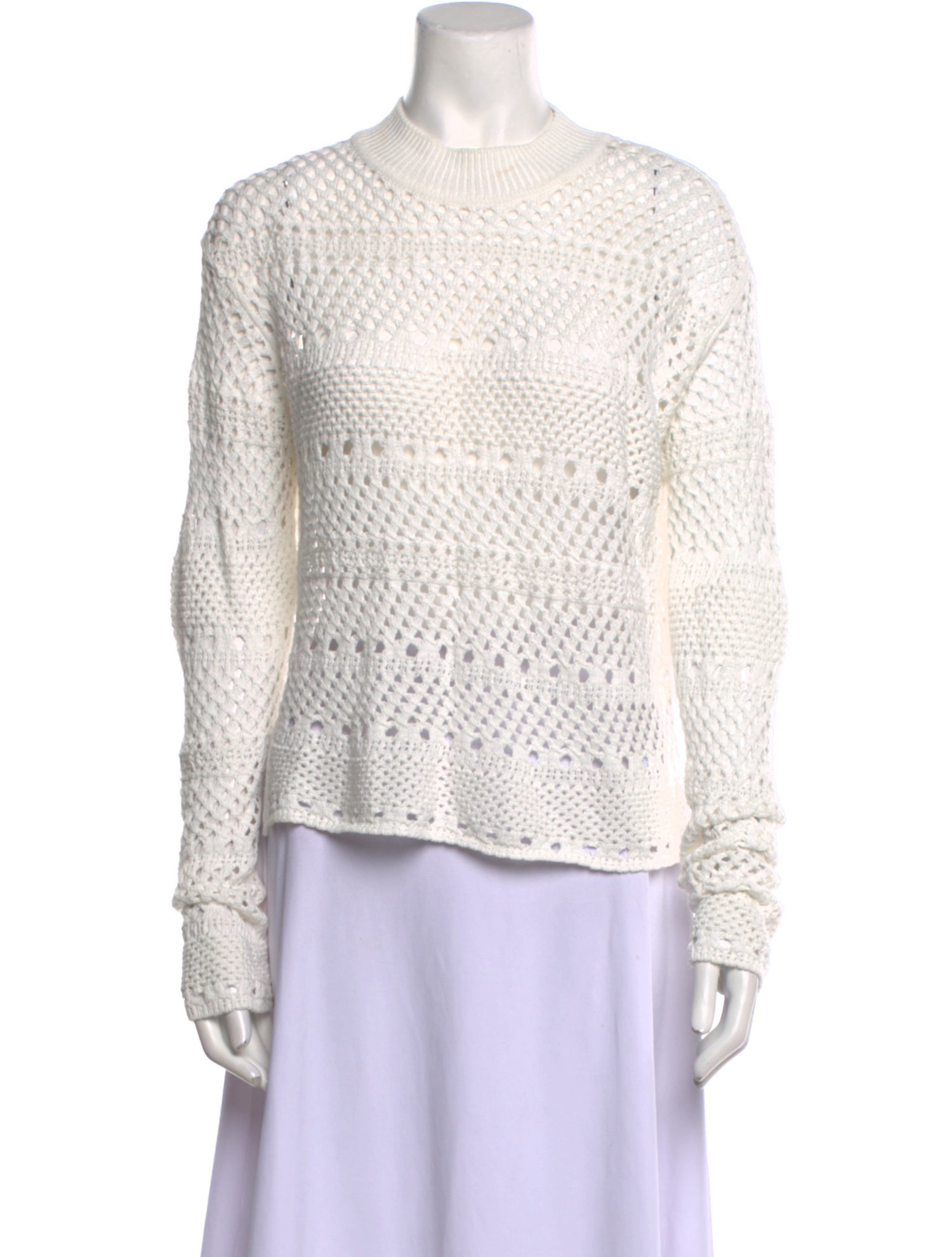 Solid & Striped Mock Neck Sweater