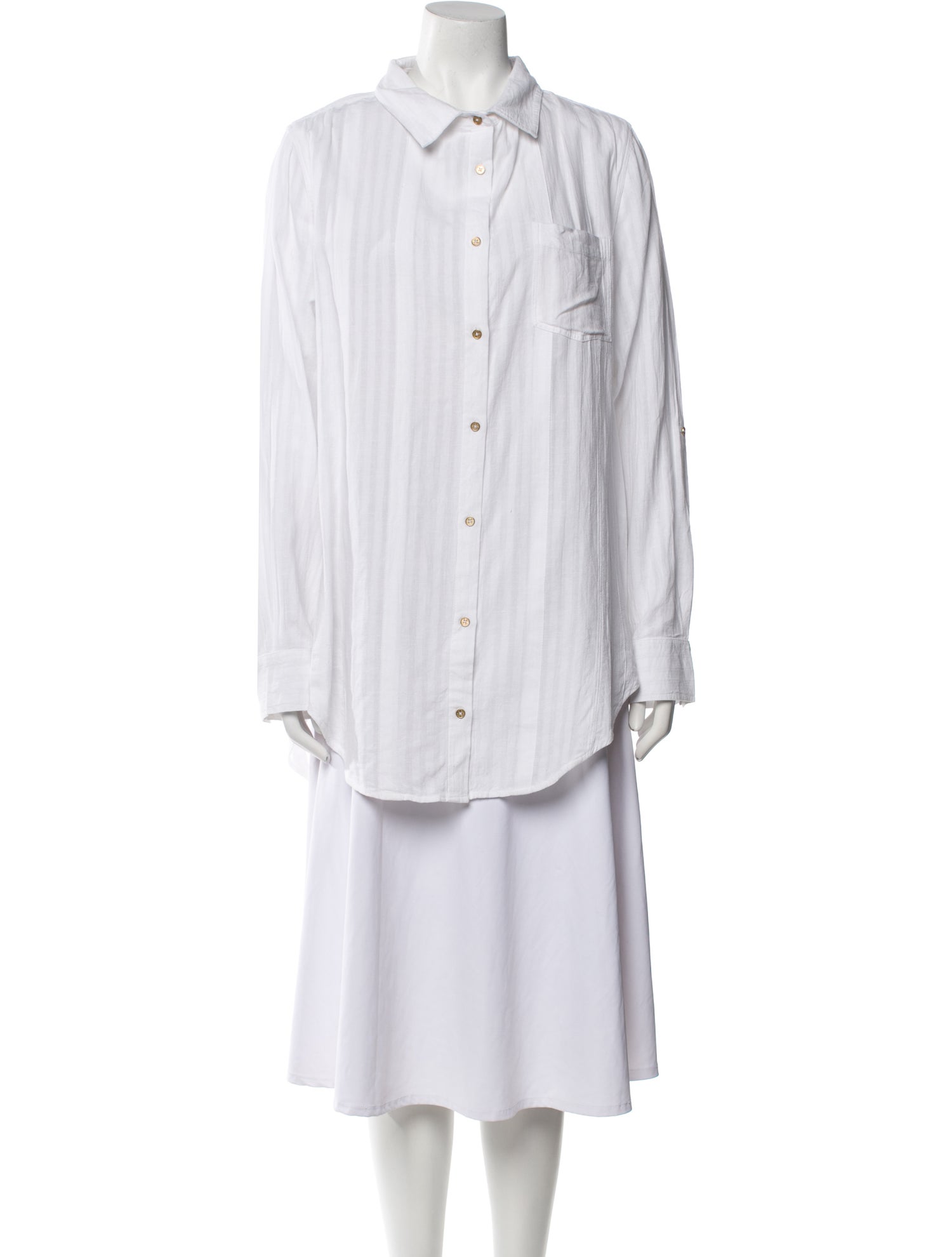 Solid & Striped Striped Long Sleeve Button-Up Top w/ Tags