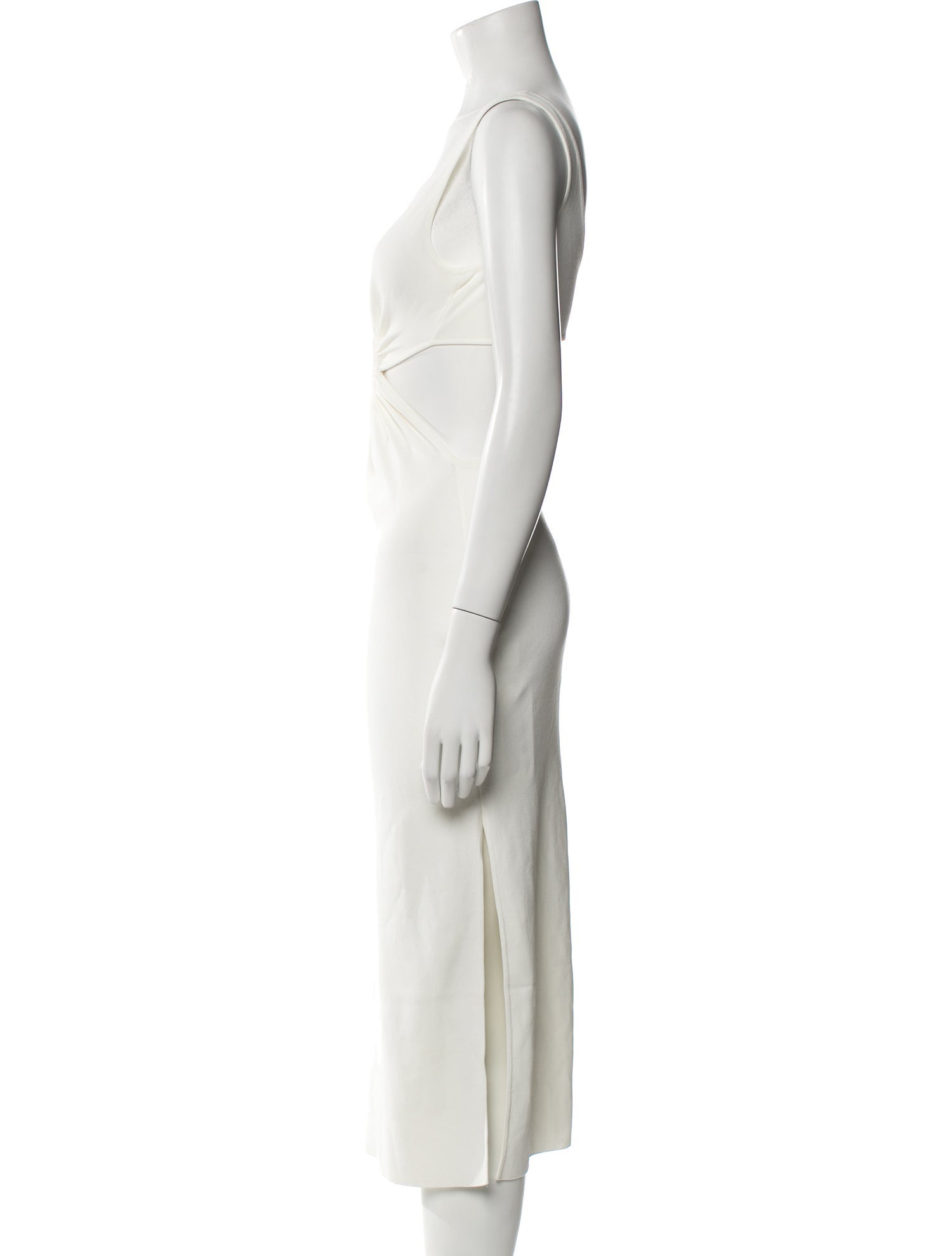 Solid & Striped Scoop Neck Midi Length Dress