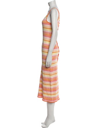 Solid & Striped Striped Midi Length Dress